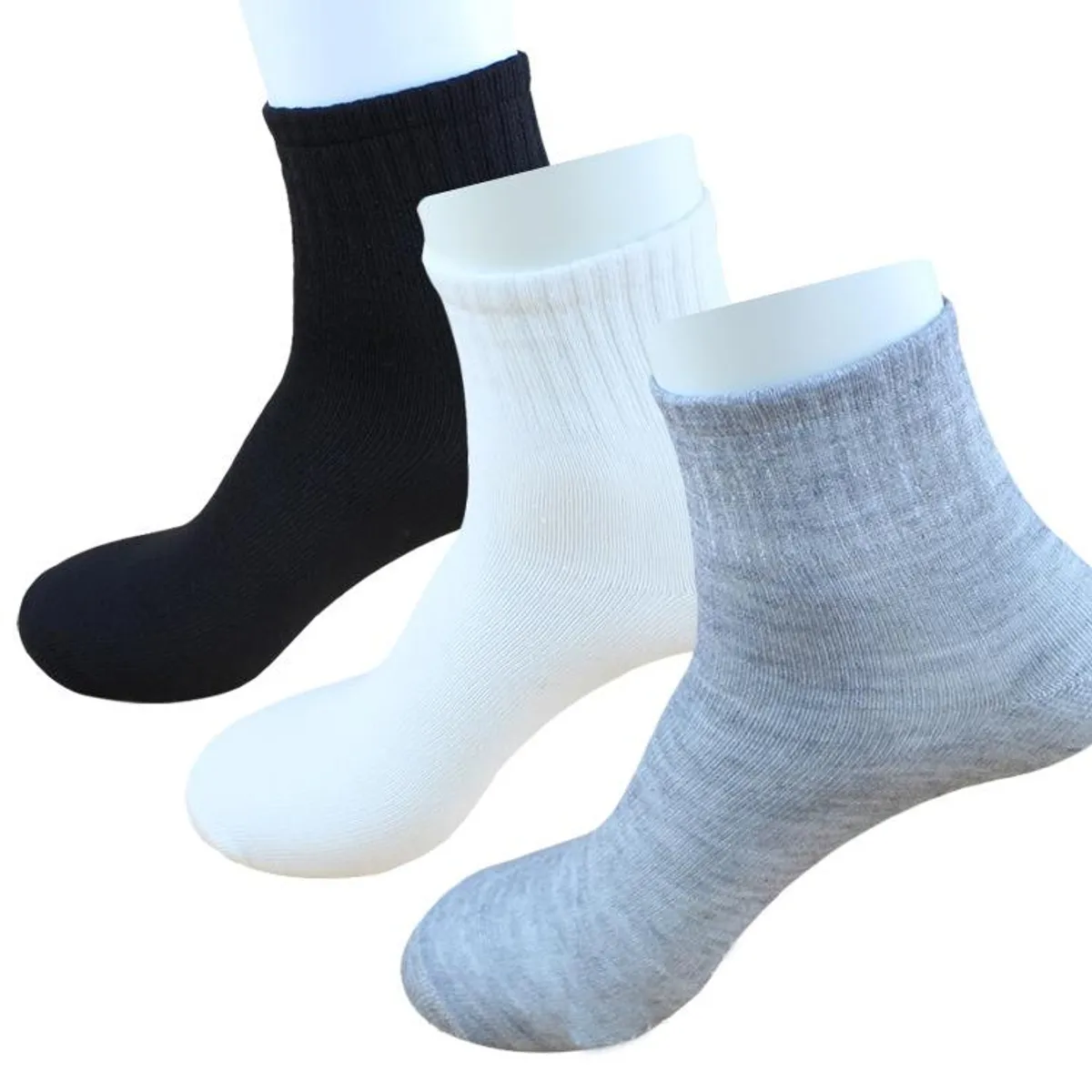 Pack of 3 Men's Winter Crew Socks – Casual Thermal Style, Multicolor Free Size