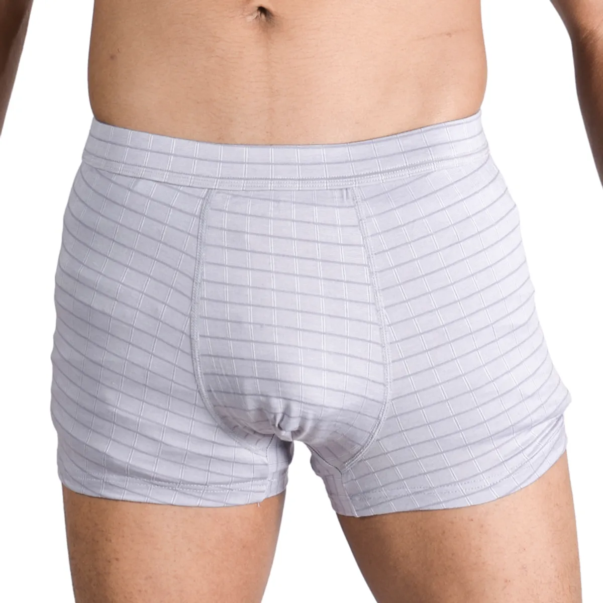 Pack Of 4 Men Boxer Briefs Cotton Underwear - Free Size (Multicolor)