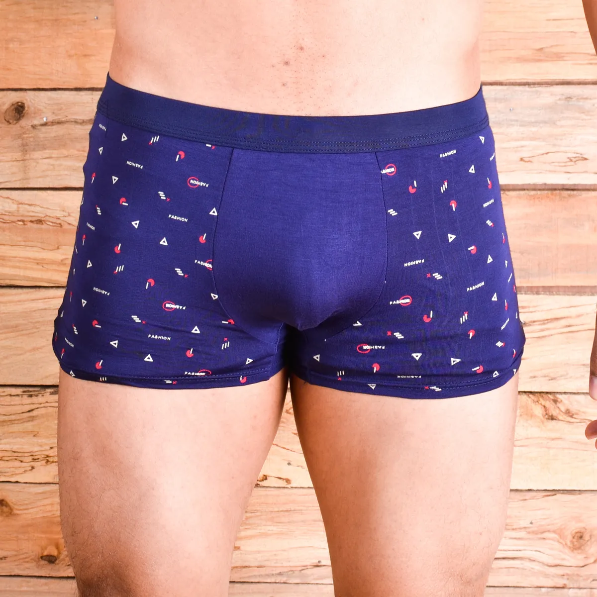 Pack Of 4 Men Boxer Briefs Cotton Underwear - Free Size (Multicolor)