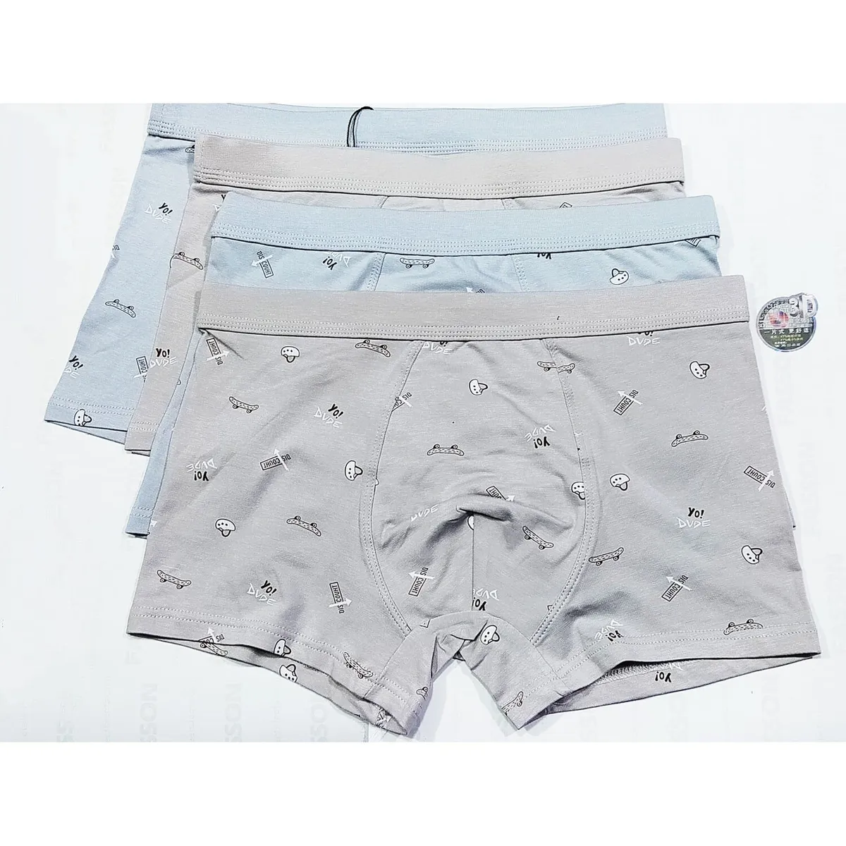 Pack Of 4 Men Boxer Briefs Cotton Underwear (Color May Vary) - Multicolor