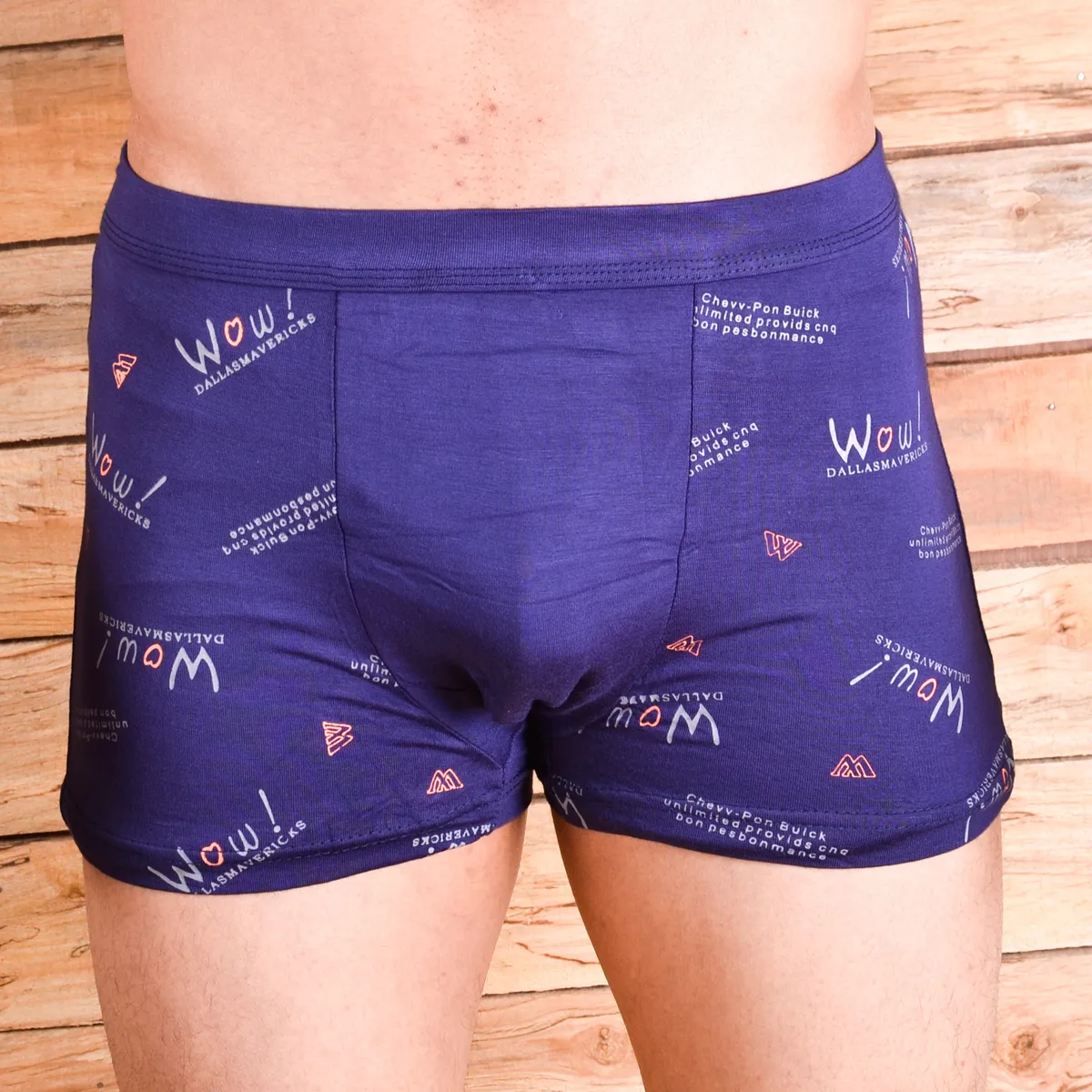 Pack Of 4 Men Boxer Briefs Cotton Underwear - Free Size (Multicolor)