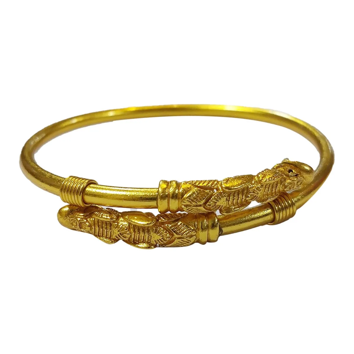 Panchadhatu Baghmukhe Adjustable Bracelet For Women-Gold (M)