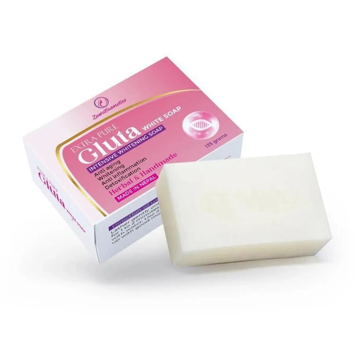 Zuwa Cosmetics Extra Pure Gluta White Soap 135g - Fresh