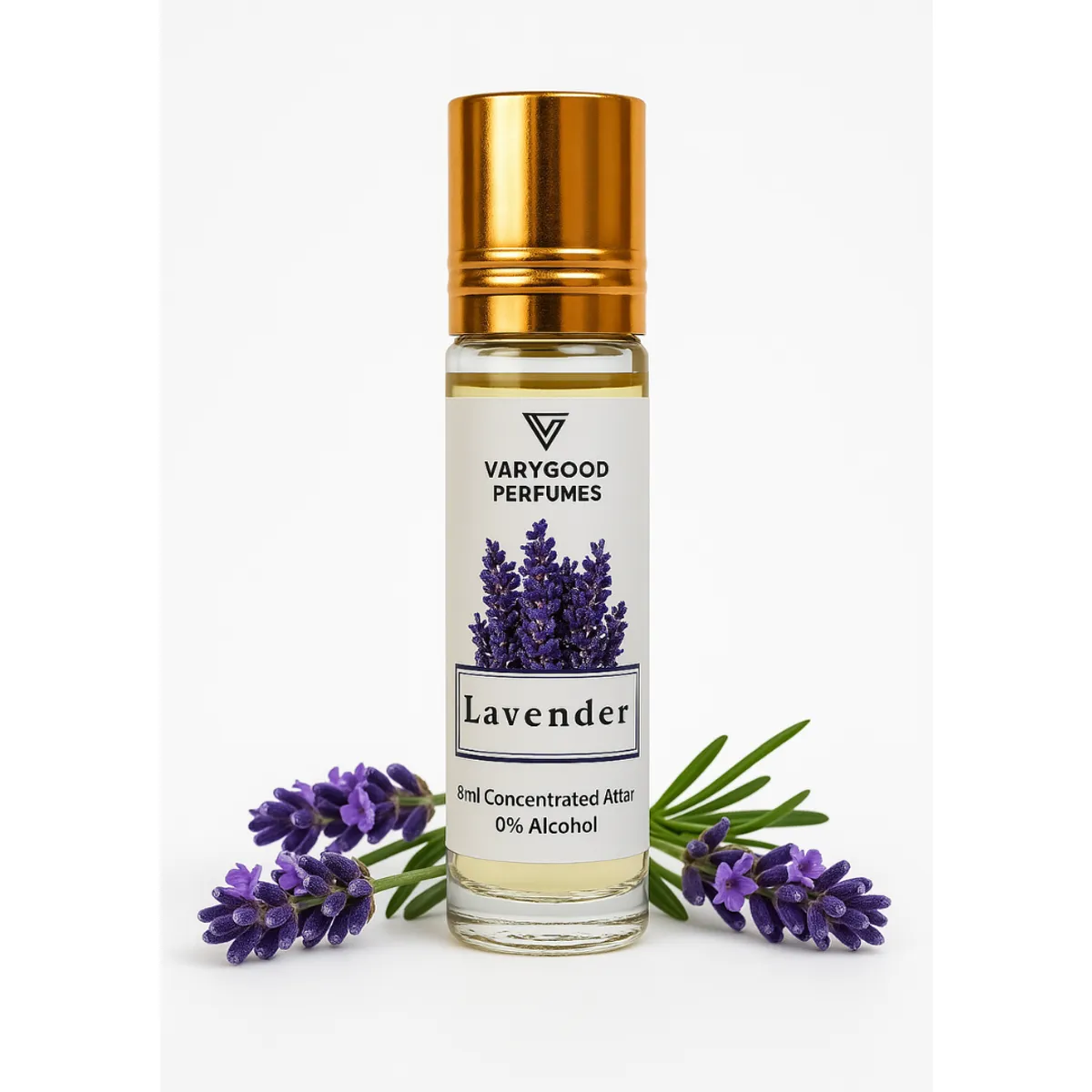 VaryGood Lavender Attar Roll On - 8ml Alcohol-Free Concentrated Perfume for Men & Women | Long Lasting Calming Scent
