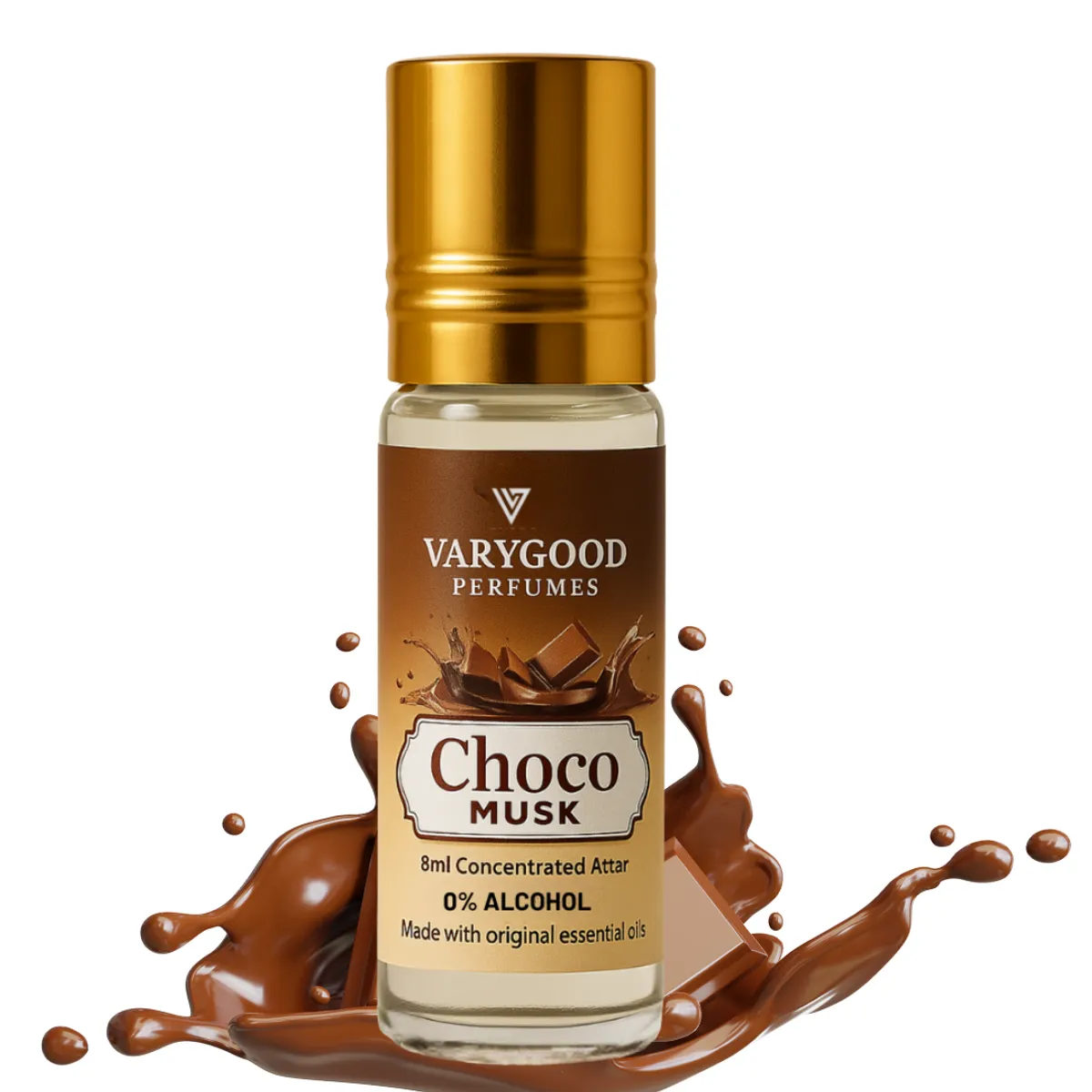 VaryGood Choco Musk Attar Roll-On 8ml | Cozy & Sophisticated Long Lasting Perfume for Men & Women