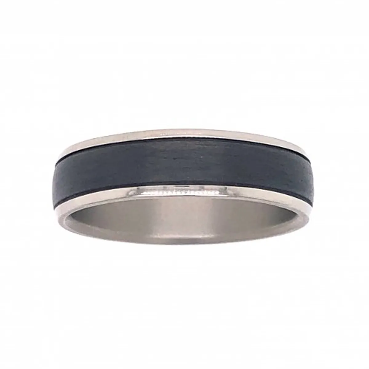 Black Stripe Spinning Ring For Men & Women