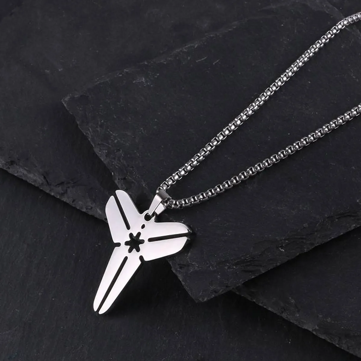Kobe Byrant Pendant Chain Necklace For Men 60cm-(Silver)
