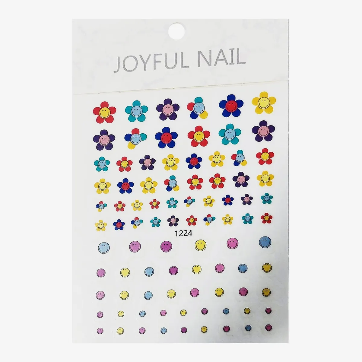 Joyful 3D Assorted Art Self Adhesive Nail Sticker-(Rose)