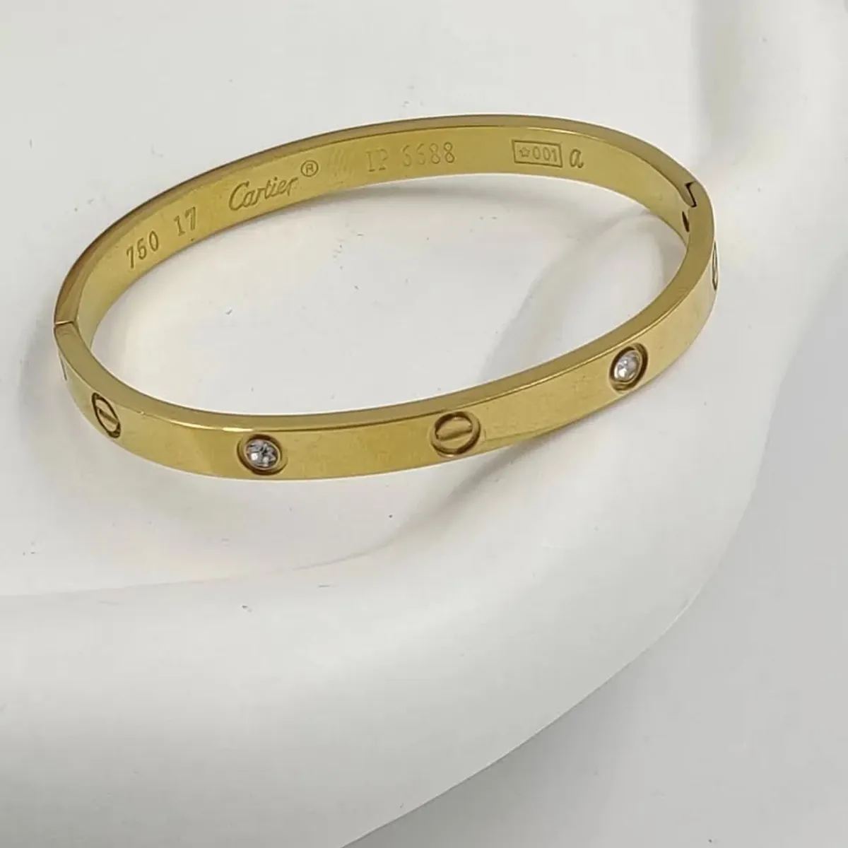Celeb-Inspired Stainless Bangle For Women-Gold (20 CM)