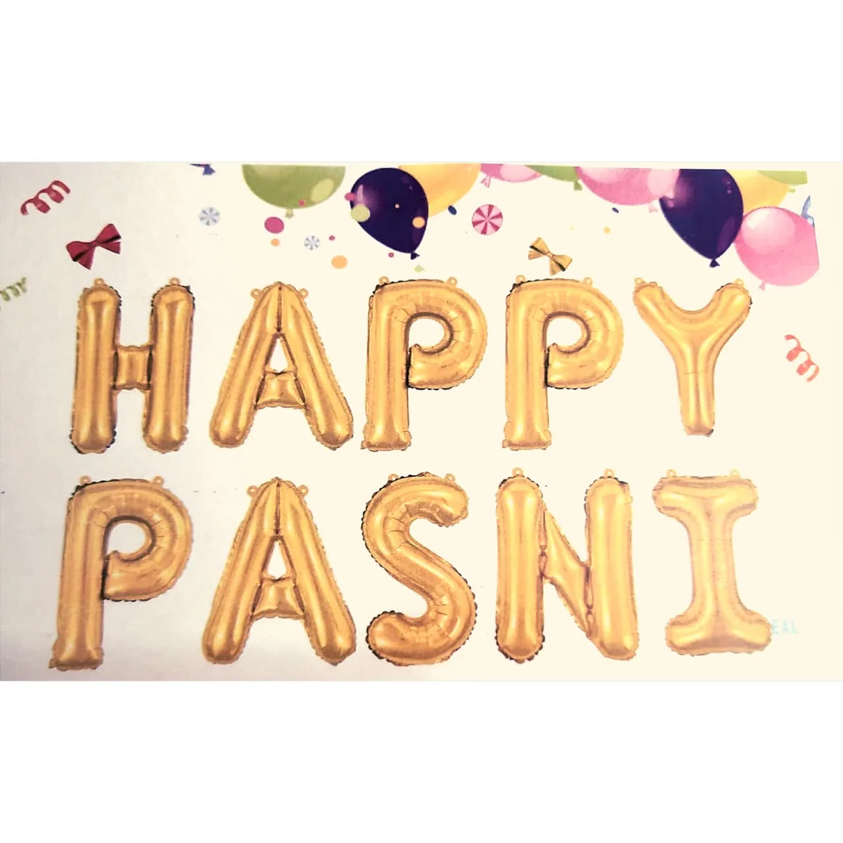 Foil Balloon For Happy Pasni Celebration Decoration (Gold)