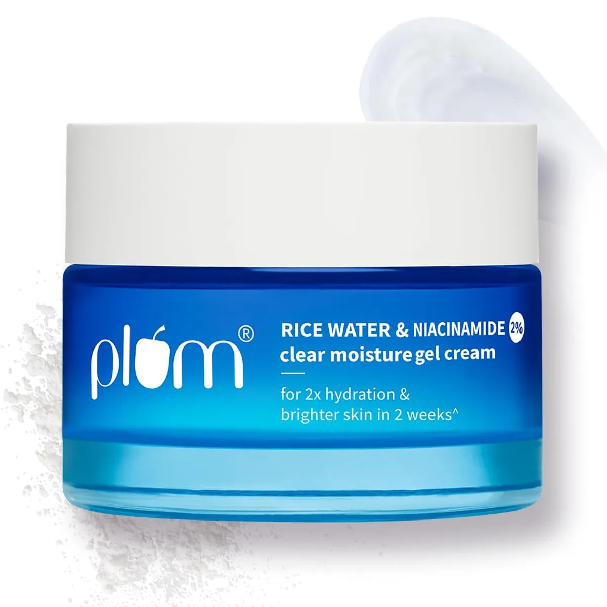 Plum 2% Niacinamide & Rice Water Superlight Gel Cream Moisturizer for Face | Oil-Free Hydration | Brightens, Fades Blemishes | Dermat-Tested | All Skin Types-(Fresh)