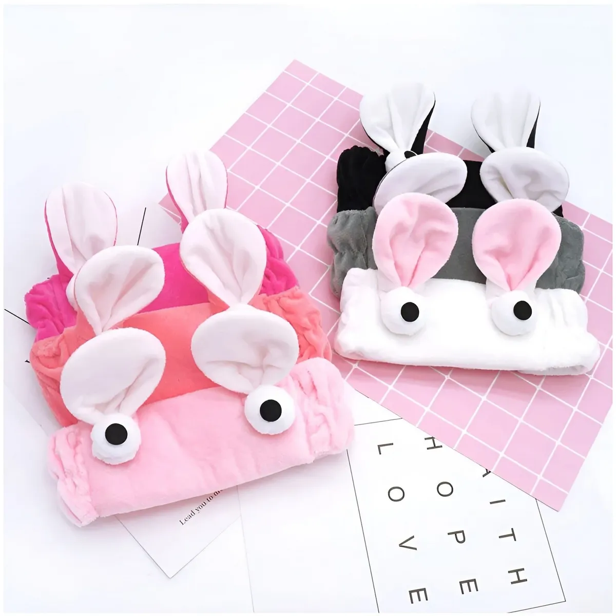 Bunny Ear Eyeball Decor Stretchable Headband For Women