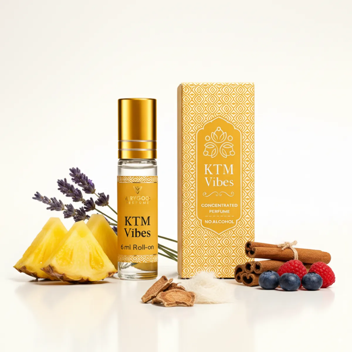 VaryGood Perfumes KTM Vibes Attar Roll-On 6ml | Fresh Fruity & Spicy Long-Lasting Perfume for Men & Women