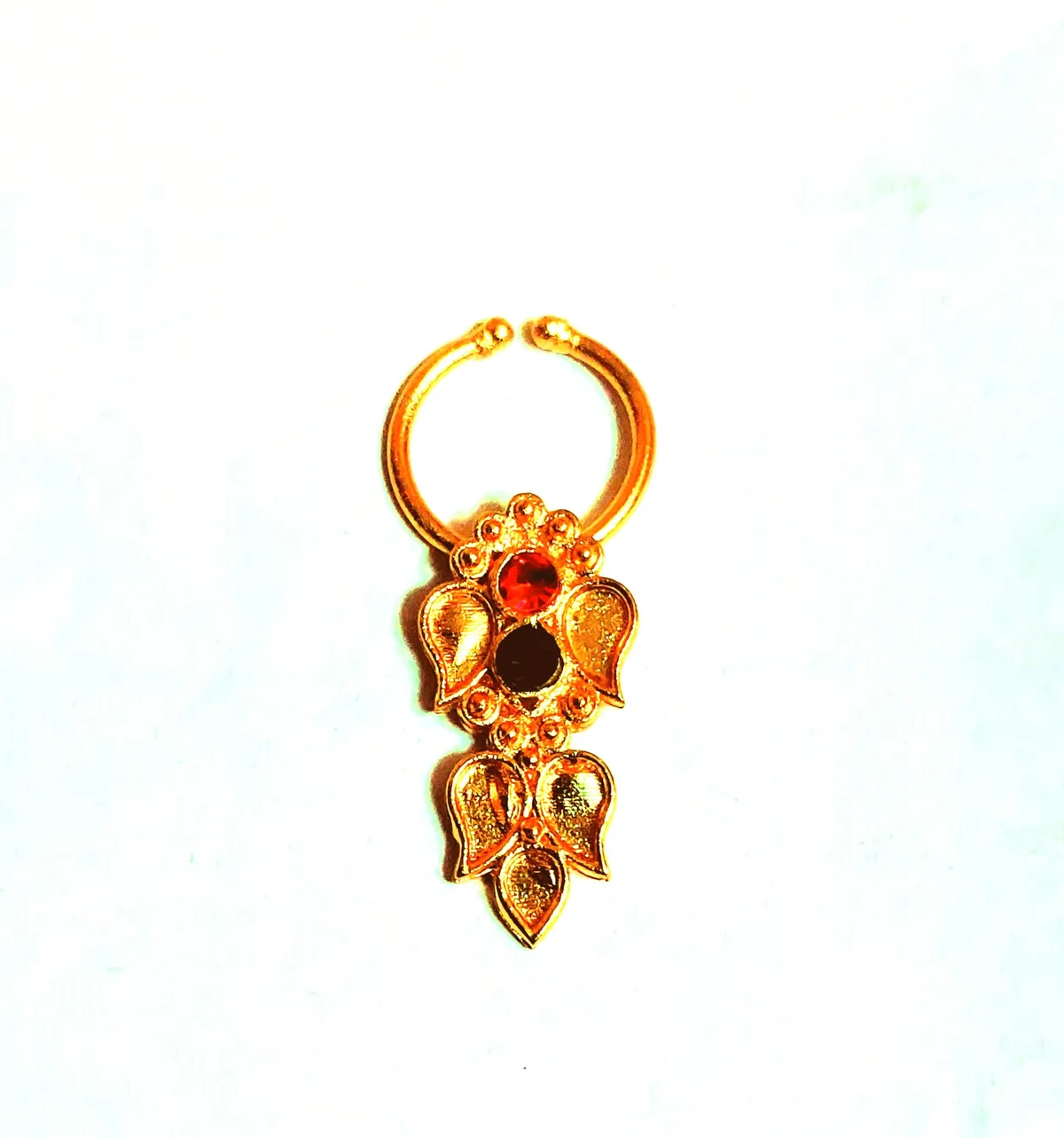 Traditional Nose Ring Cultural Bulaki For Women - (Gold)