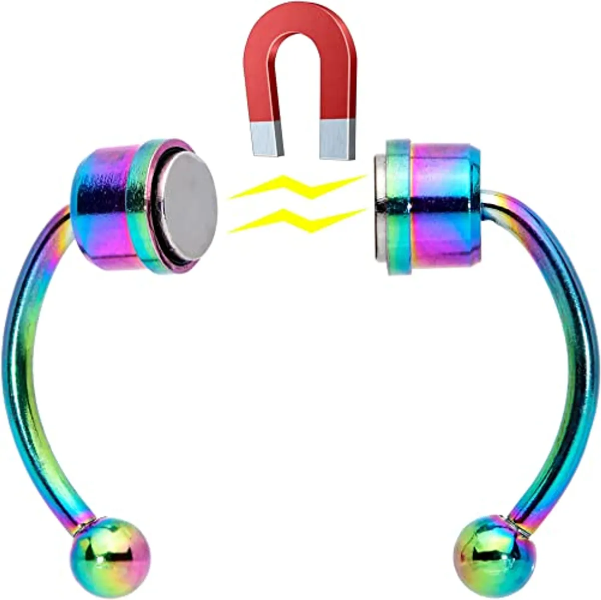 Rainbow Color Magnetic Nose Septum For Women