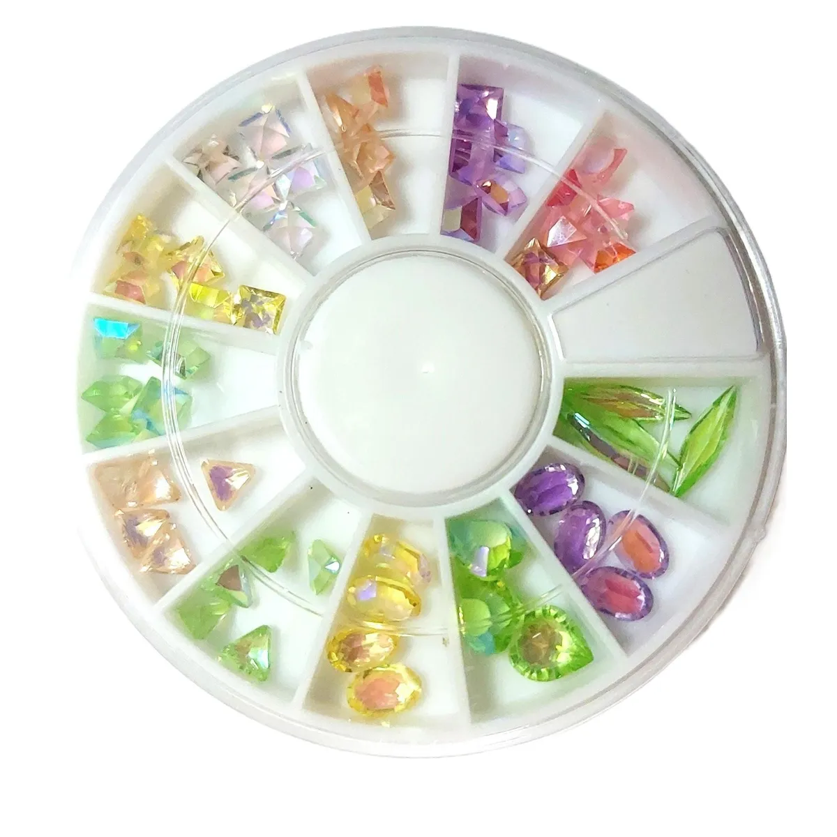 DIY 3D Acrylic Rhinestones Nail Art Decoration Makeup Tool-Multicolor
