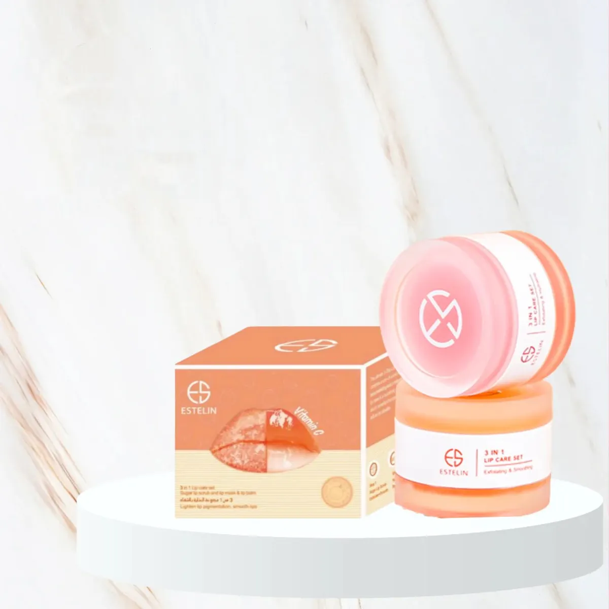 Vitamin C 3 In 1 Lip Care Set Sugar Lip Scrub Moisturizing Lip Balm And Lip Mask 5gm