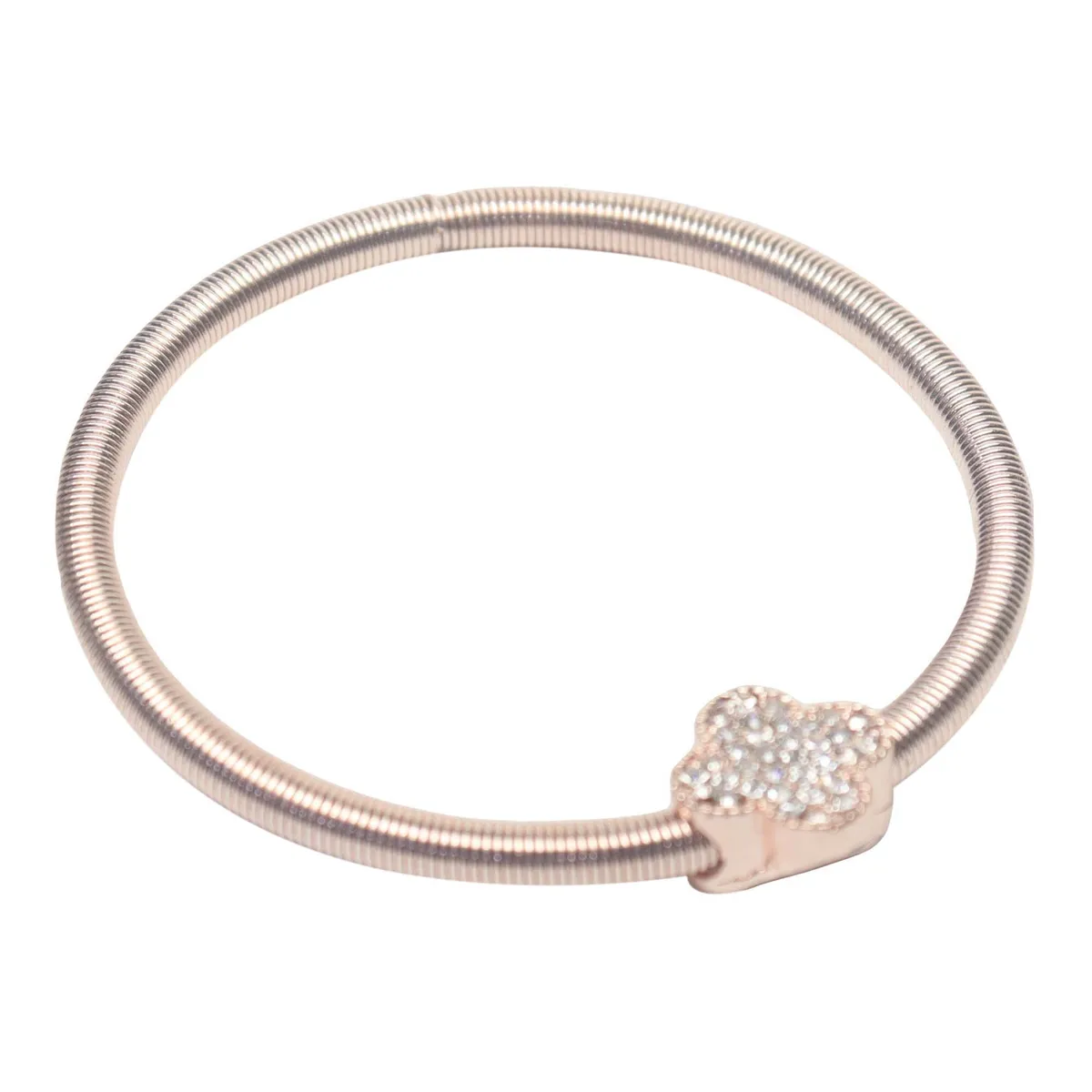Anti-Tarnish Rose Gold Spring Design Stretchable Bracelet-Free Size