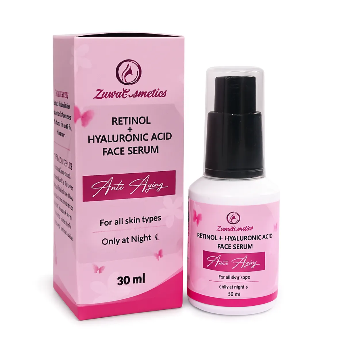 Zuwa Cosmetics Retinol + Hyaluronic Acid Face Serum - 30ml