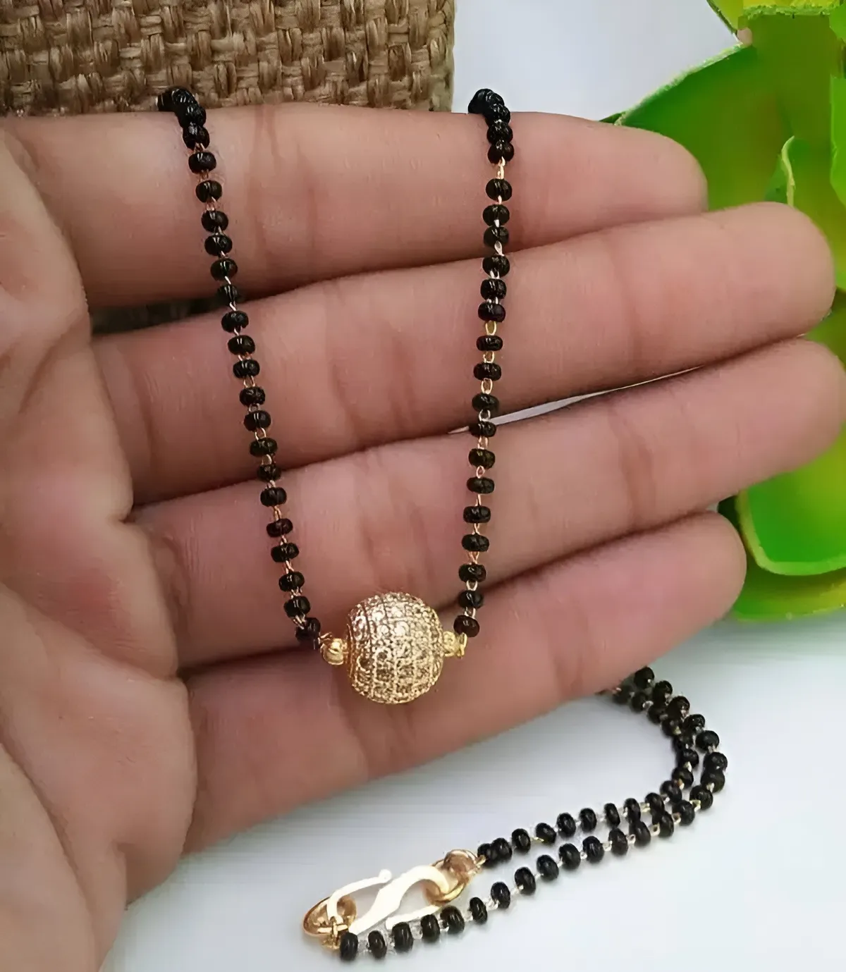 Stardust Gold Ball Mangalsutra For Women 45cm-Gold