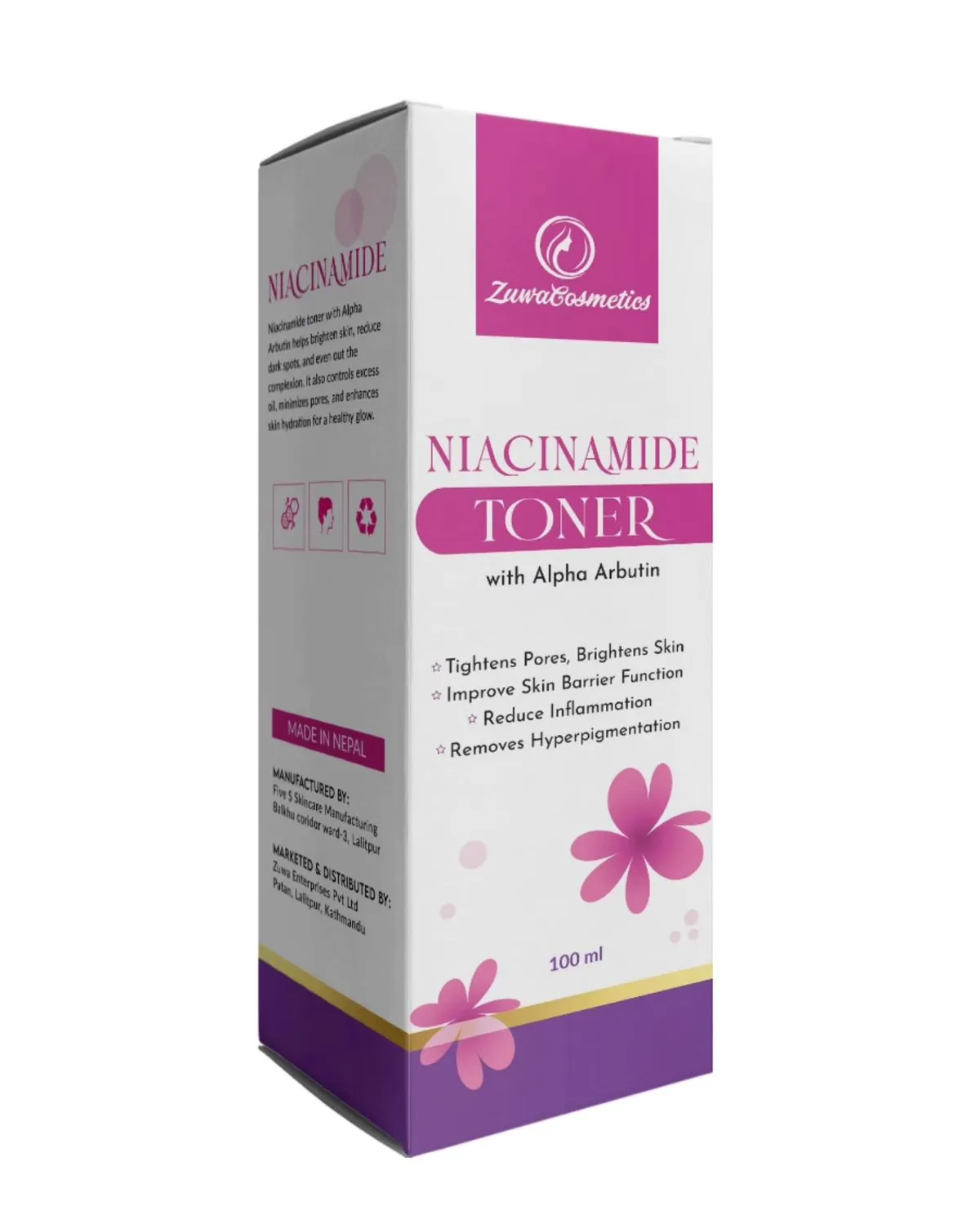 Zuwa Cosmetics Niacinamide Toner With Alpha Arbutin 100ml