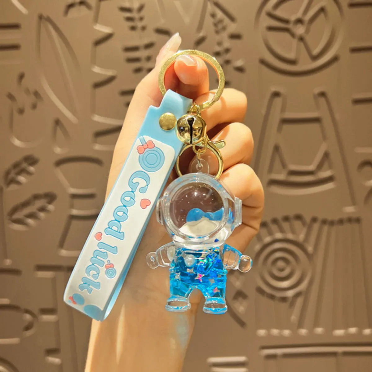Anime Sanrio Cinnamoroll Oil Liquid Jelly Astronaut Keychain - Color May Vary-Multicolor