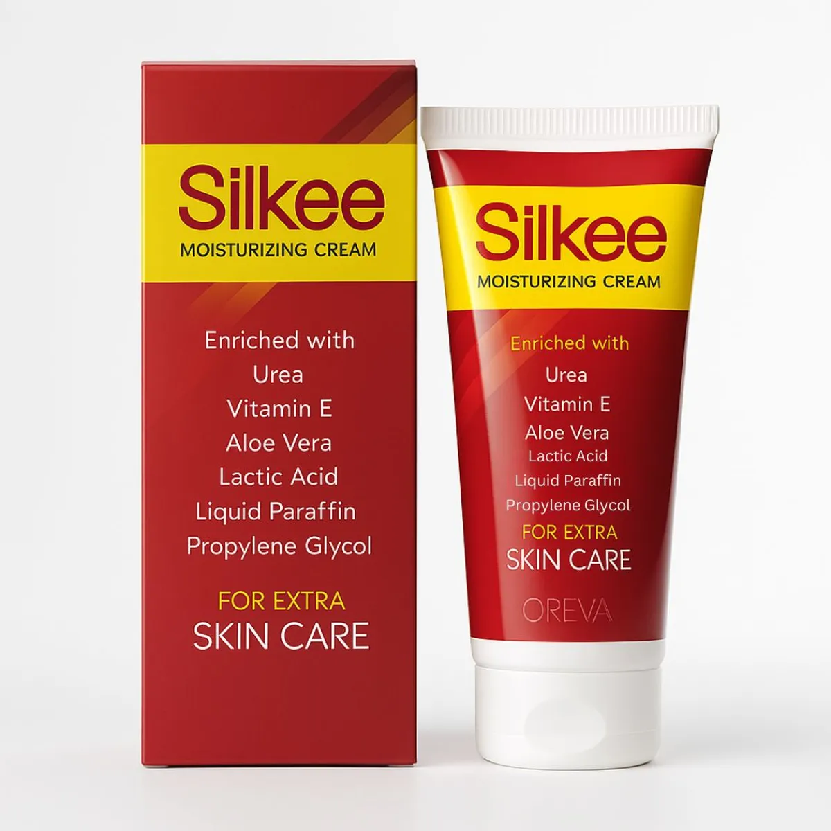 Oreva Dermacare Silkee Moisturizing Cream For Extra Skin Care 60g- (Fresh)