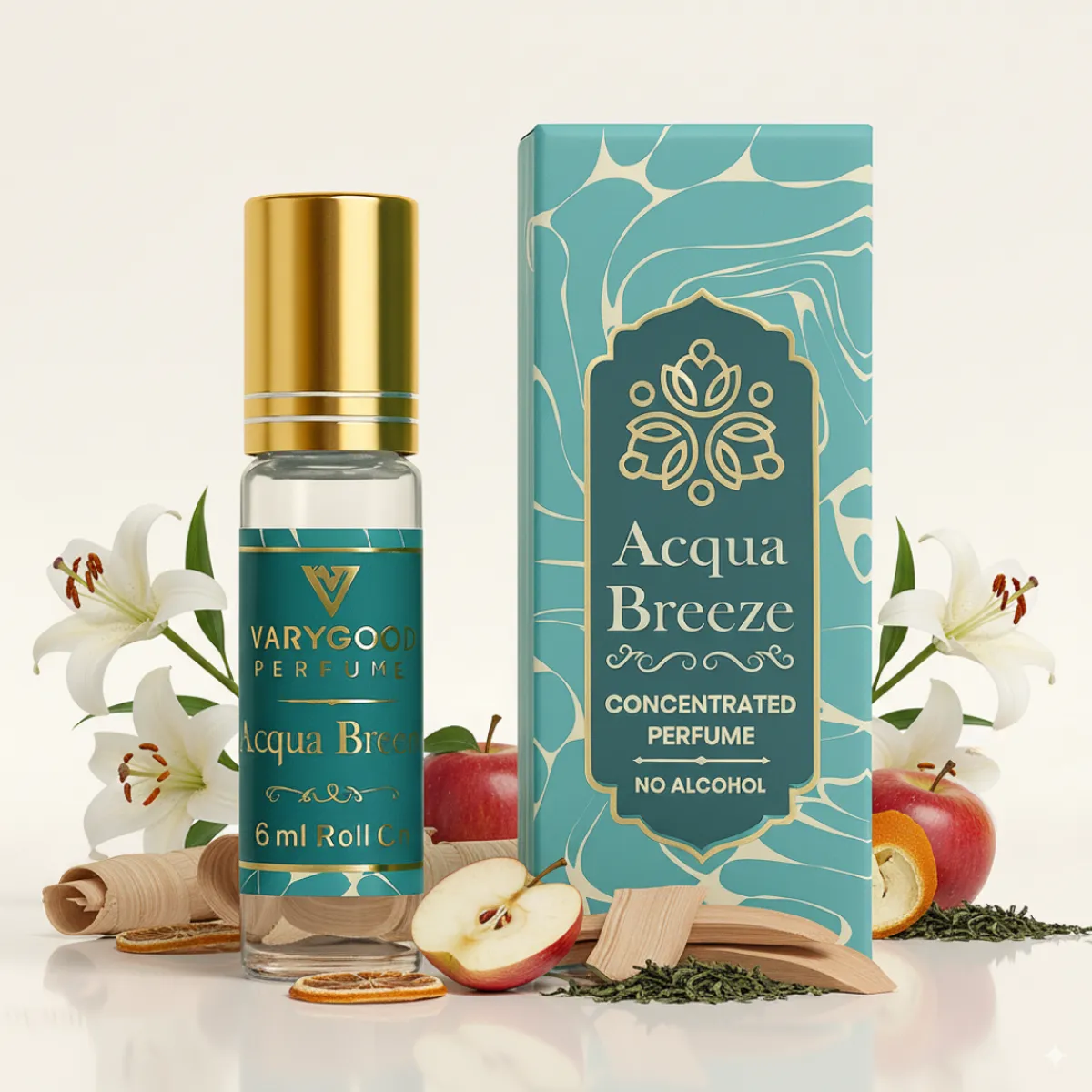 VaryGood Perfumes Acqua Breeze Attar Roll-On 6ml | Refreshing Oceanic & Floral Long-Lasting Perfume for Men & Women