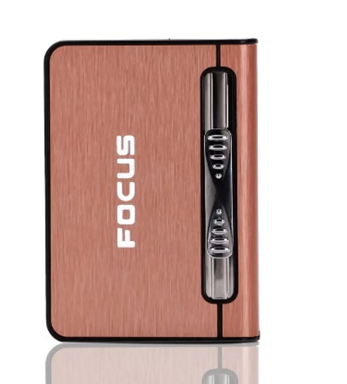 Focus 2 in 1 Refillable Ultra Slim Windproof Gas Lighter Case