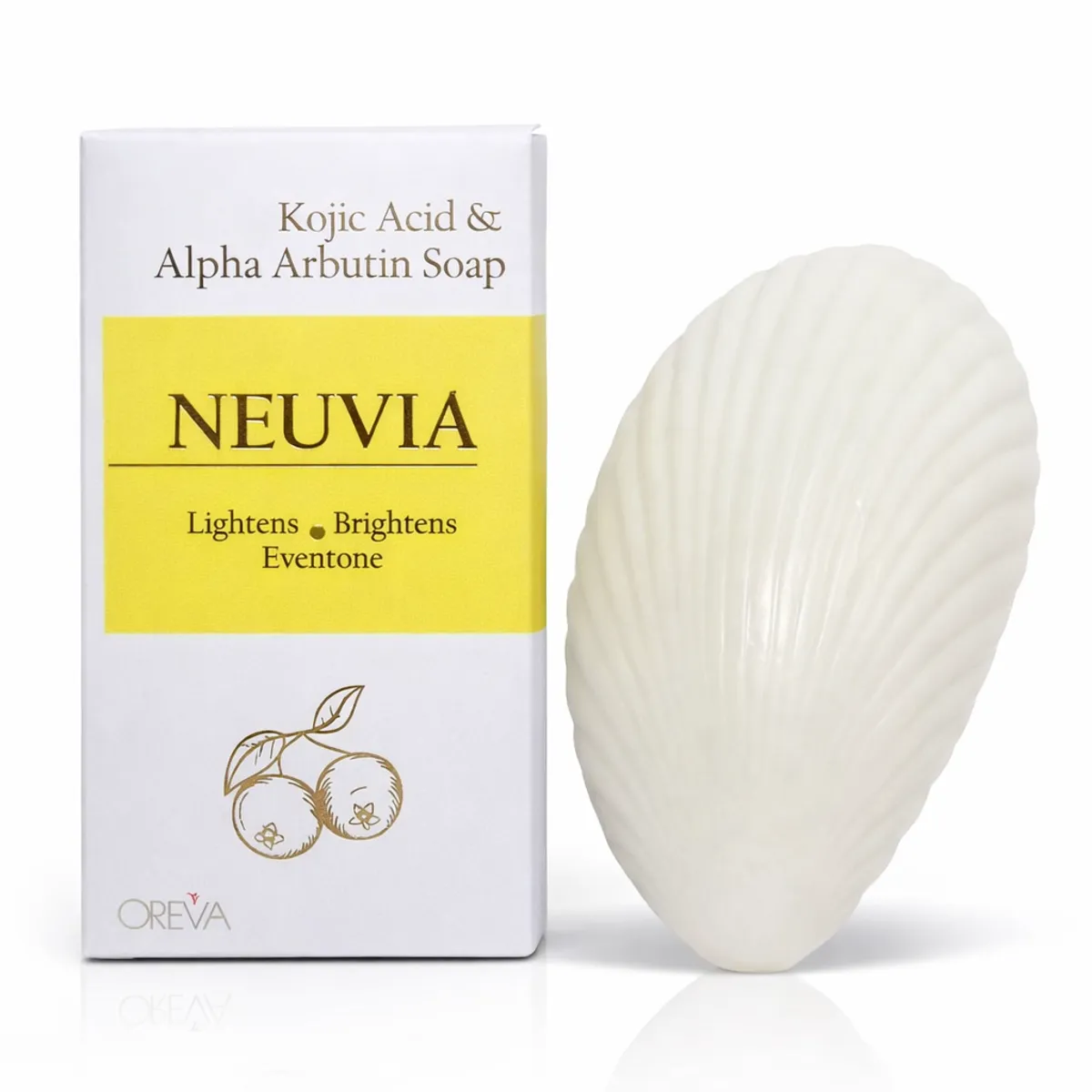 Oreva DermaCare Neuvia  Kojic Acid And Alpha Arbutin Soap 75g | Lightens , Brightens And Even Tone Skin-Fresh
