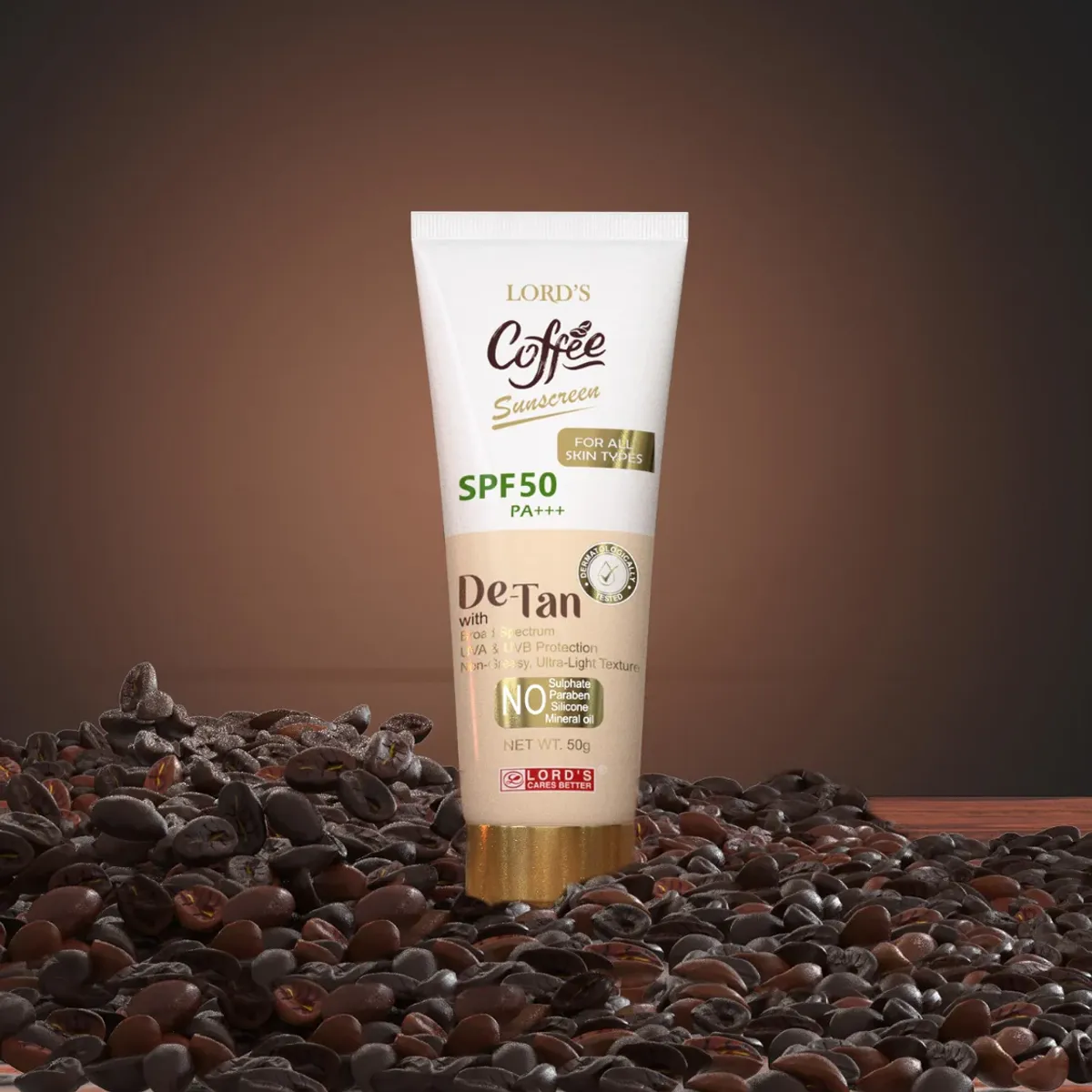 Lord's Coffee SPF 50+ Detan Sunscreen 50ml