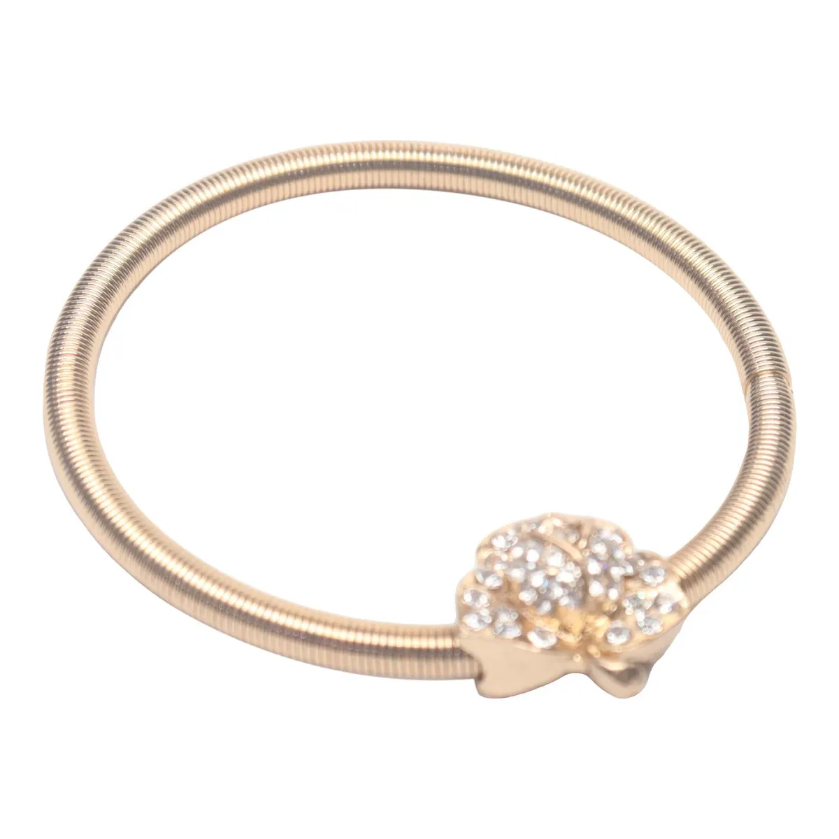 Anti-Tarnish Golden Spring Design Stretchable Bracelet-Free Size