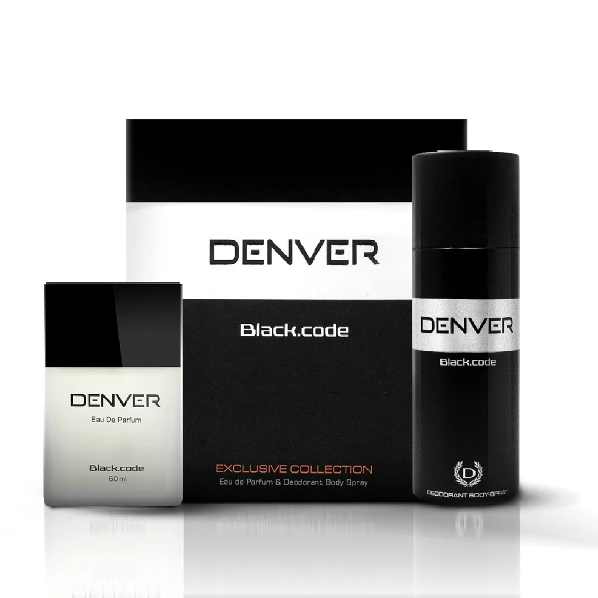 Denver Black Code Exclusive Collection Perfume Gift Set For Men | Pack Of Perfume For Men 60ml And Deodorant Spray 150ml