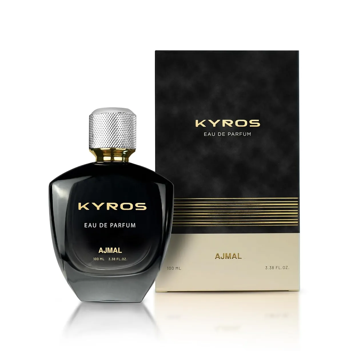 Ajmal Kyros Perfume | 100ml Unisex Eau De Parfum | Long Lasting Oriental Woody Scent with Spicy, Amber & Musky Notes | Unisex Cologne | Daily, Office, Parfum for Man & Women