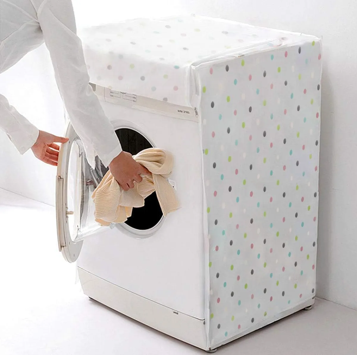 Waterproof & Dustproof Top-Load Washing Machine Cover with Zipper – Universal Fit- Multicolor