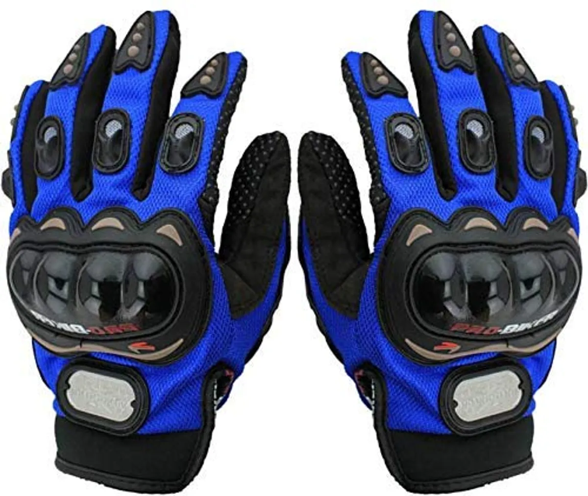 Pro-Biker Skid-Proof Full Finger Motorcycle Racing Gloves For Men One Pair (Blue)