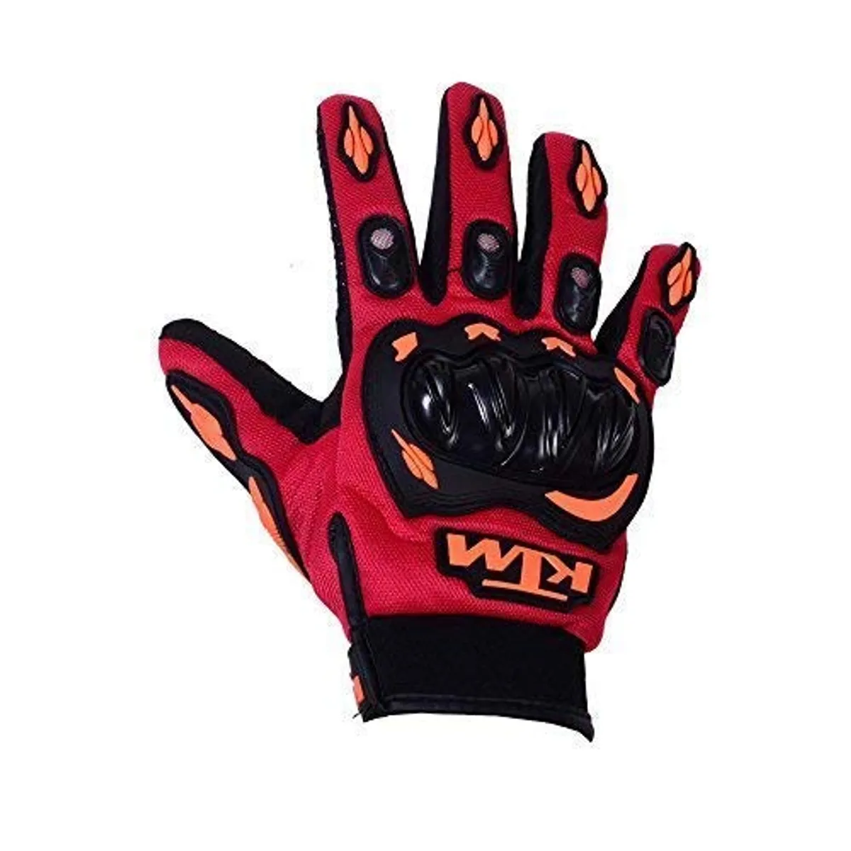 KTM Bike Riding Glove Full Finger For Men - Free Size (Red/Black)