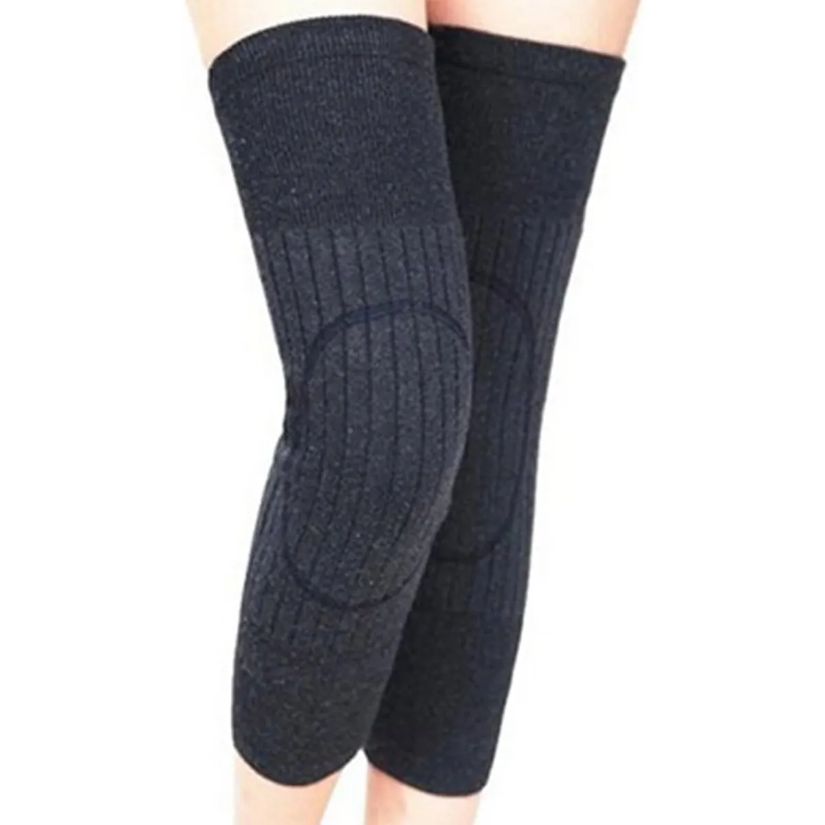 Woolen Over-Knee Leg Warmers - Black Free Size