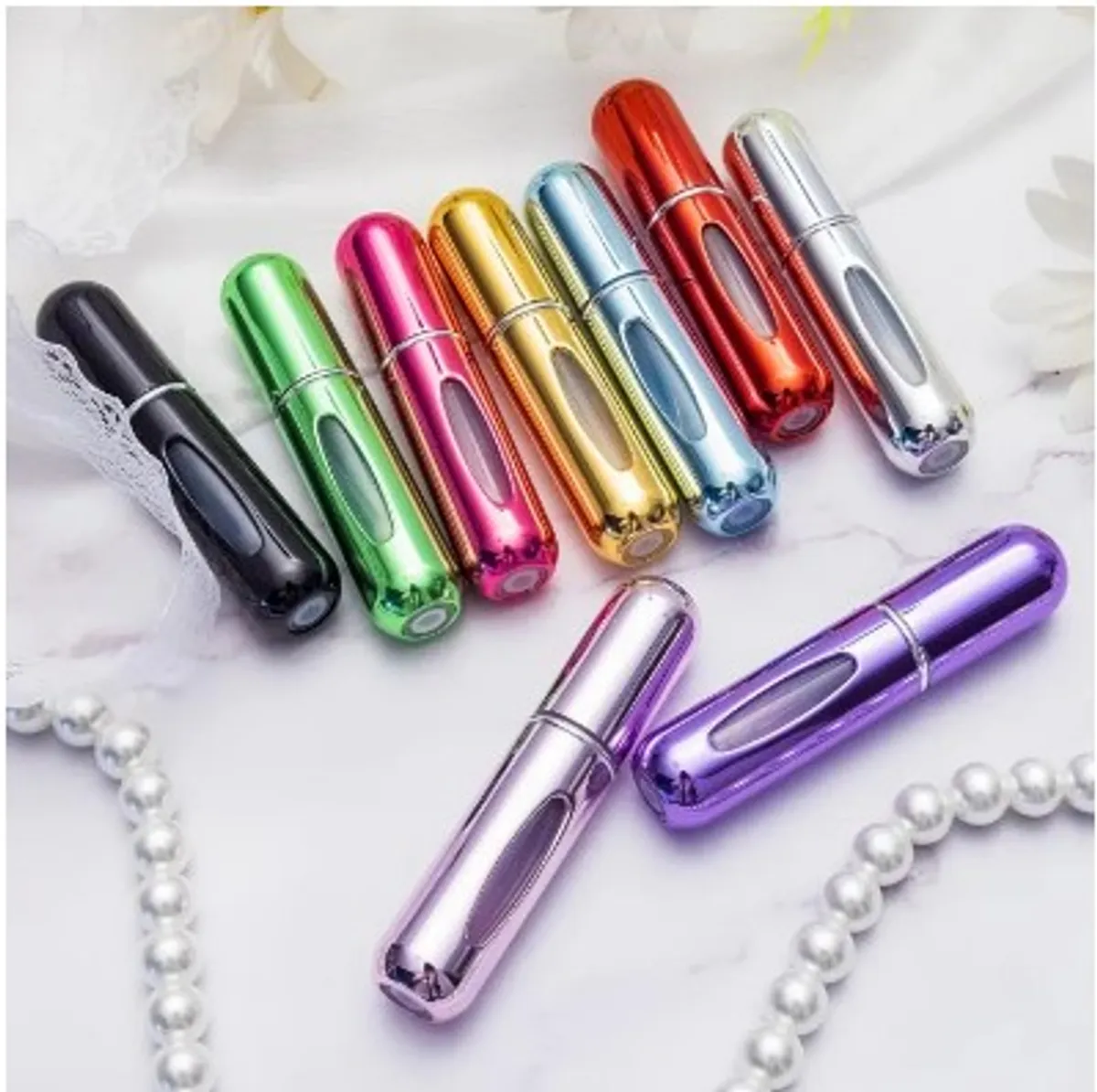 Mini Refillable Aluminum Perfume Atomizer Spray Bottle - 5ml Multicolor 