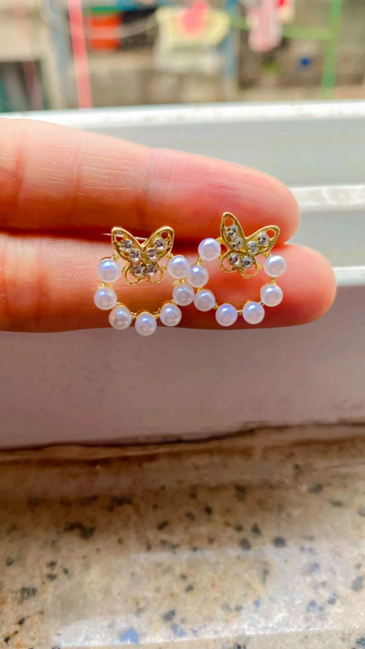 Bow Knot Pearl Earring For Women - One Size White 