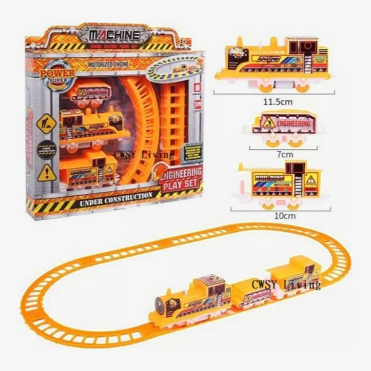 Train Toys for Kids with Track Big Size Battery Operated Modal - Orange
