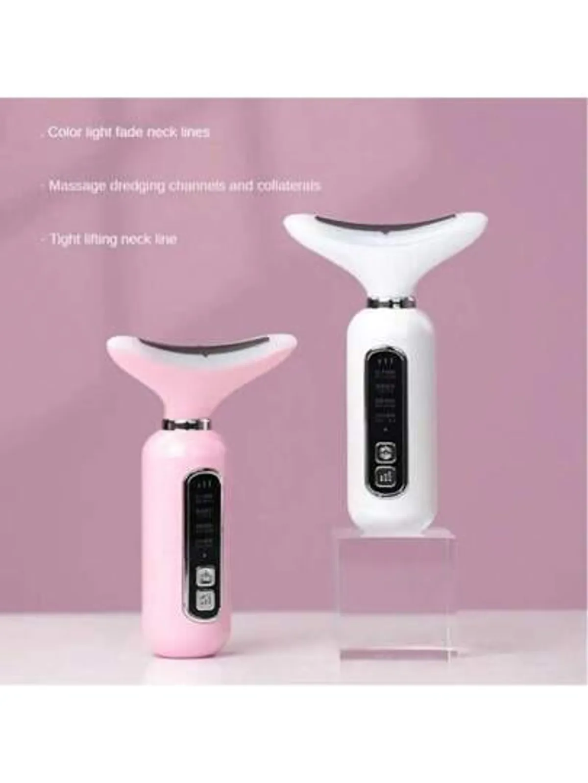 Lightwave Vibration Neck Beauty Massager - Pink