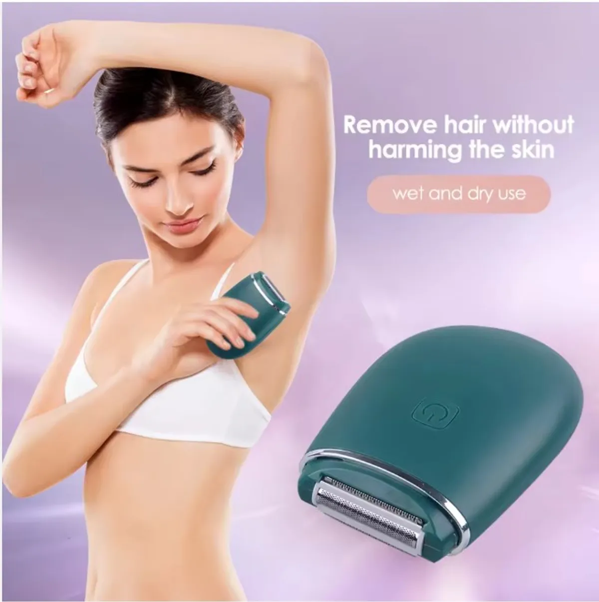 Electric Blade Hair Remover Rechargeable Body Leg Bikini Trimmer Epilator for Women - Multicolor