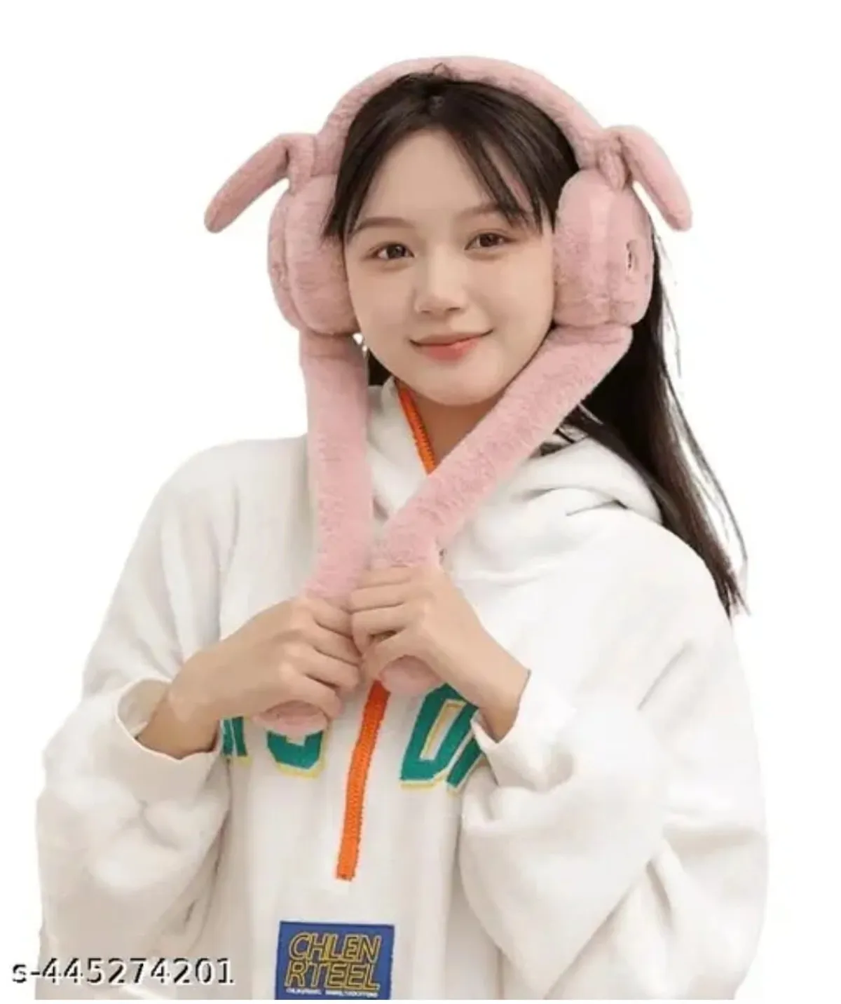 Winter Plush Bunny Earmuff, Ear Warmer Rabbit Design For Women - Multicolor