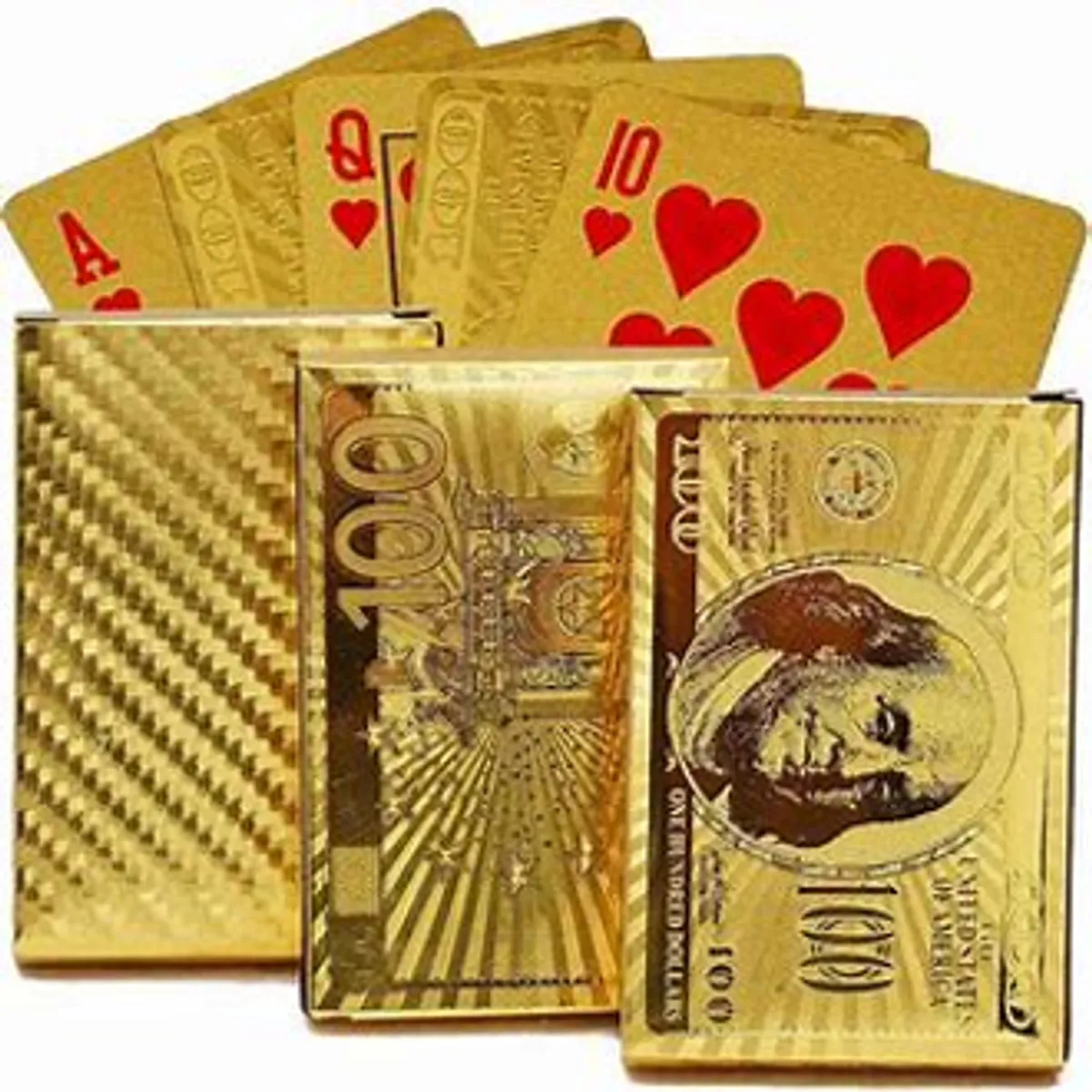 24K Golden Waterproof Playing Cards With Luxury Box Set