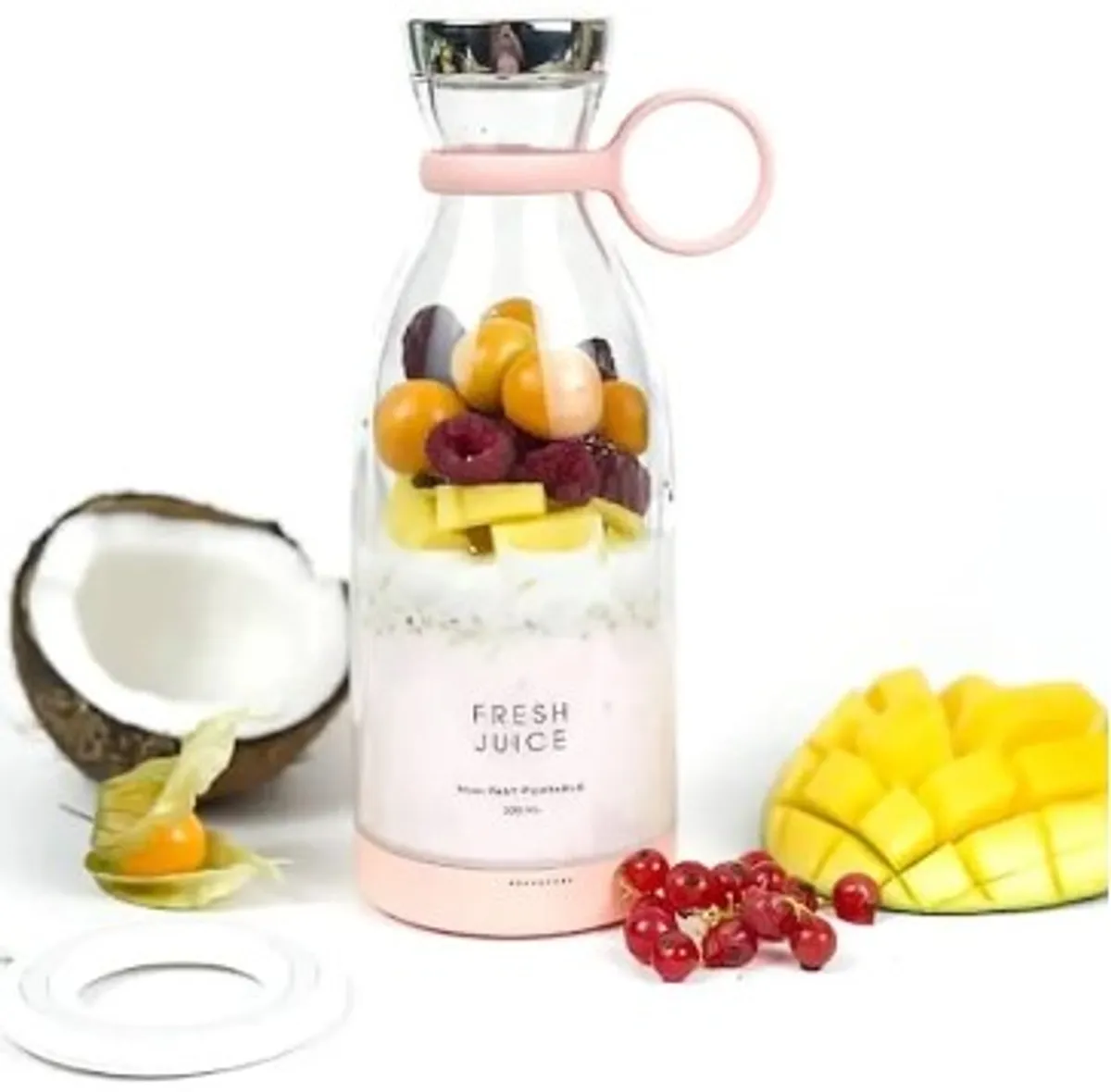 Portable Travel Juice Blender Bottle Fruit & Milkshake Juicer - 420ml Multicolor