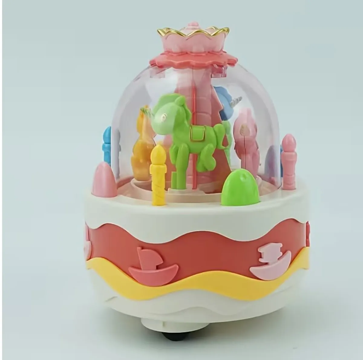Electric Musical Cake Toy With Lights & Omni Wheels - Multicolor