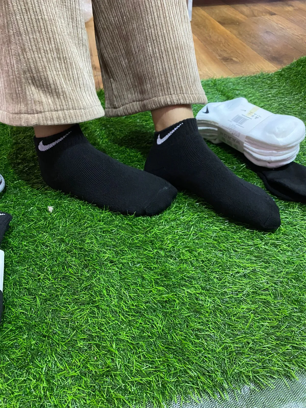 Woolen Half Socks Set - 3Pcs  Grey, Black & White
