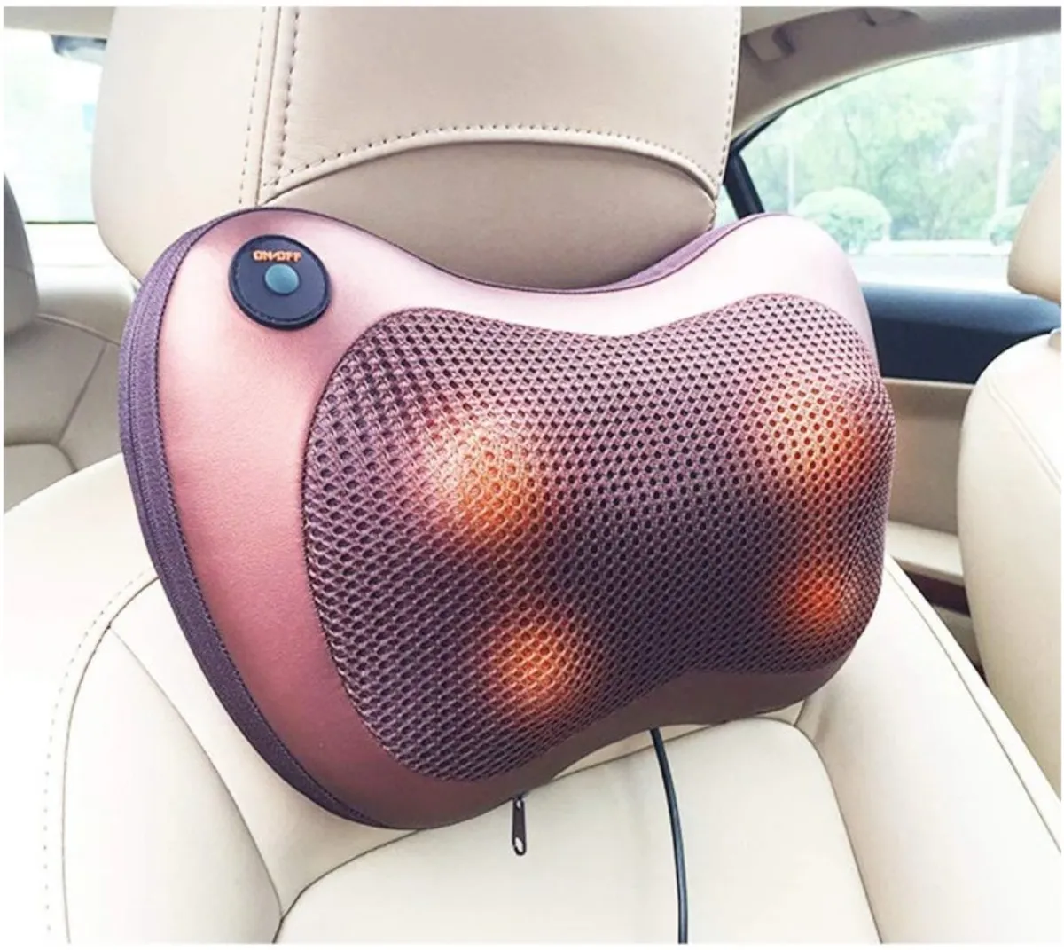 Car and Home Infrared Massage Pillow Electric Neck & Back Massager