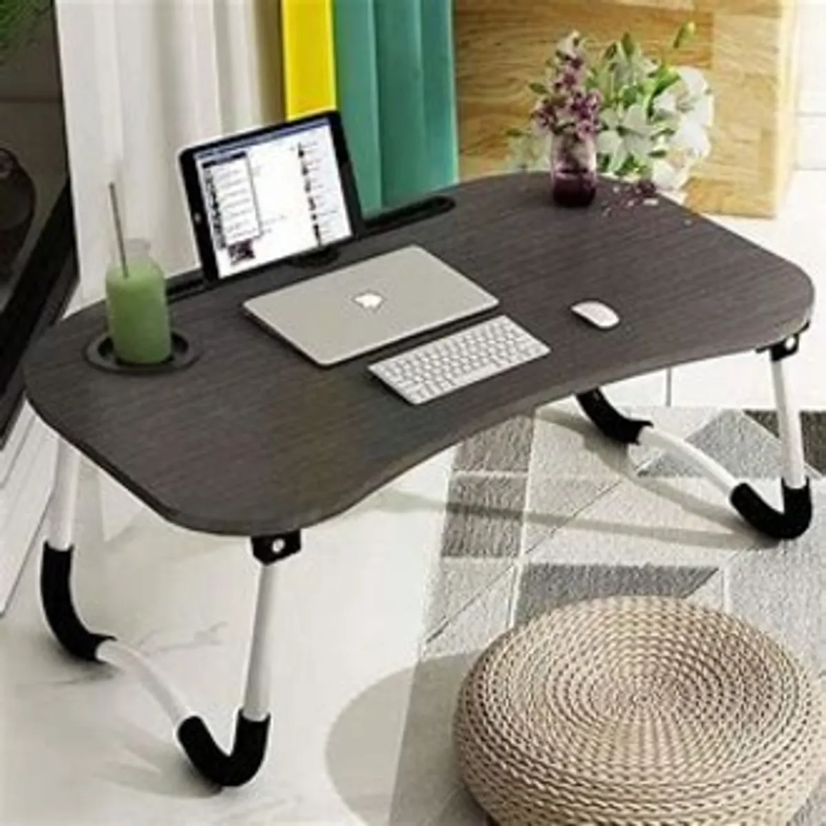 Foldable Portable Laptop Study Table With Non-Slip Legs - Engineered Wood